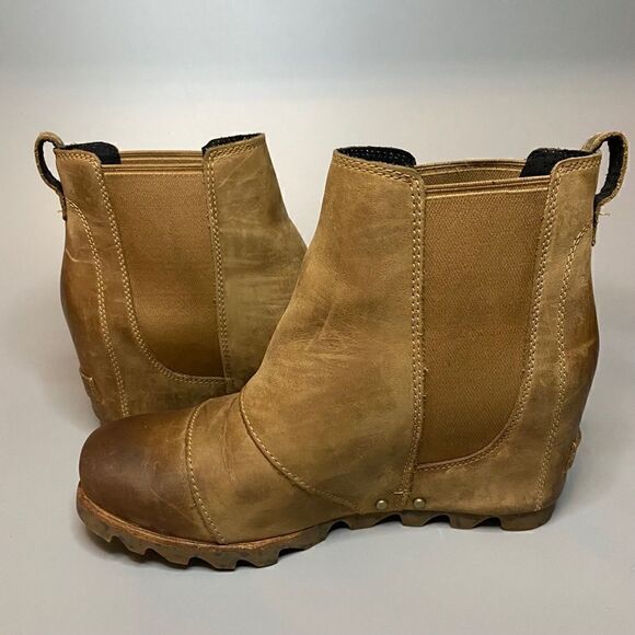 Sorel Lea Wedge Joan of Arctic Wedge Chelsea Elk Curry 5.5 Camel Brown - Picture 4 of 7